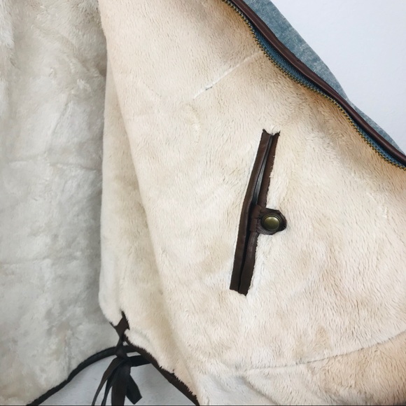 Rain Poncho w/ waxed Jeans material - Picture 5 of 6